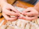 Online Cooking Class + Wine Tasting - Small Bites and Sparkling Wine: folding and pleating dumplings