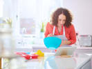 Online Cake Decorating Class - Bento Box Cake: following baking instructions online