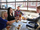 Private Food Tour - Culinary Trek Through Charming Charleston in Charleston: group cheering duringfood tour