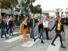 Food Tour - Tasting Little Italy in Downtown San Diego: food tour guests walking in San Diego