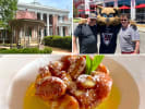 Weekend Food Tour - Gastronomic Gems of South Nashville in Nashville: Nashville people posing on a food tour in Nashville fancy dessert