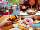 Private Food Tour - Iconic Portland Eats for Foodies in Portland, OR: portland private tour   hero image enjoying ramen and doughnuts in portland
