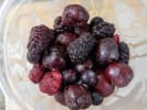 Online Cooking Class - Superfood Smoothies and Homemade Granola: frozen berries in a blender
