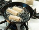 Cooking Class - Filipino Egg Rolls in Manhattan: frying lumpia