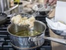 Cooking Class - Gluten-Free Gourmet Dinner: frying shrimp