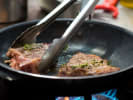 Cooking Class - Spicy Dinner Date - Date Night in Northern Virginia: frying steak