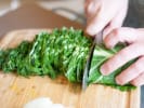 Cooking Class - Vegan Cooking in East Bay: cutting bok choy