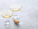 Virtual Wine Tasting - A Tour Through Mediterranean Wines: glasses of sparkling wine with the cork