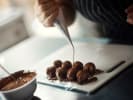 Cooking Class - Make Chocolate Truffles & CrÃªpes at a Modern Brewery in Las Vegas: glazing chocolate truffles with chocolate