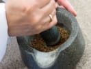 Cooking Class - Indian-Inspired Autumn Bounty in Austin: grinding spices