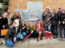 Food Tour - Italian Treasures of North Beach in San Francisco: group of people next to a famous Italian bakery