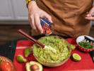 Team Building Cooking Class - Homemade Mexican Dips in Minneapolis: guacamole preparation