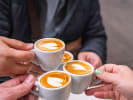 Food Tour - Coffee & Donut Tour in Portland, OR: guests having latte in food tours