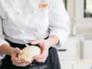 Cooking Class - French Breads in Houston: holding dough
