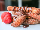 Online Cooking Class - Handmade Donuts 101: homemade churros with chocolate sauce
