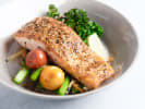 Cooking Class - Fresh From the Farmersâ€™ Market: honey lemon glazed salmon fillet with garlic roasted broccolini