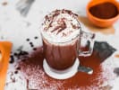 Online Cooking Class - Holiday Chocolate and Boozy Hot Cocoa: hot chocolate with whipped cream