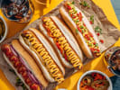 Private Chef - Classic Burgers & Hot Dogs Poolside BBQ: hot dogs
