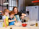 Cooking Class - Mini Chefs Bake French Pastries Together in Boston Proper: kids baking with chocolate and help of a chef