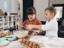 Cooking Class - 4-Day Foodie Fun Kids: Busy Bakers Cooking Camp in Downtown Dallas: kids making dough for baking