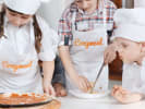 Cooking Class - 5-Day Foodie Fun Kids: Junior Baking Academy in Manhattan: kids making pizza based for pizza pinwheels