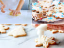 Cooking Class - Decorating Holiday Cookies in Carlsbad & Oceanside: making cookie dough a plate full of holiday cookies decorating sugar cookies