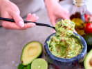 Team Building Cooking Class - A Guacamole-Making Showdown: making homemade guacamole in a team building cooking class