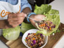 Couples Cooking Class - Vegetarian Southeast Asian Tapas in Downtown Los Angeles: making lettuce cups