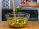 Cooking Class - Taste of Paradise Caribbean Cooking in Manhattan: making mango salsa