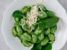 Cooking Class - Make Fresh Ricotta Dumplings at an Open Air Beer Garden in Philadelphia: making pesto sauce