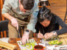 Team Building Cooking Class - Craft Decorative Sushi Rolls Together: making sushi with avocado