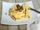 Online Cooking Class - One Skillet Keto Lemon Chicken: mashed cauliflower with bacon