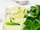 Online Mixology Class - Tequila Cocktails With a Twist: mint leaves and lime slices