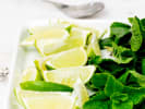 Cooking Class - Fresh Thai Dishes: mint leaves and lime slices