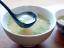 Cooking Class - Hand-Rolled Sushi and More: miso soup with seaweed