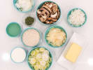 Cooking Class - Exploring Italy in Houston: mushroom risotto ingredients
