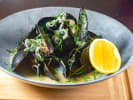 Cooking Class - The Basics of Classic Thai Cuisine in South Seattle: mussels in a bowl with white wine sauce