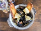 Cooking Class - Southern Italian From Scratch in Downtown Dallas: mussels with toasted bread