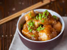 Cooking Class - Authentic Asian Take-Out: orange chicken in a bowl with chopsticks