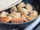 Cooking Class - Pot Stickers and Steamed Buns in Downtown Seattle: pan fried potstickers