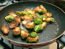 Cooking Class - Sweet and Savory Vegan Brunch: searing Brussels sprouts