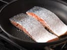 Cooking Class - Asian-Jamaican Fusion in Queens: pan searing salmon