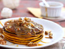 Online Cooking Class - Pancakes Two Ways Pajama Brunch: pancakes with caramel sauce