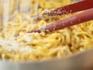 Team Building Cooking Class - Fresh Pasta Competition in Portland, OR: parmesan on cooked pasta