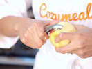 Online Cooking Class - Classic Apple Salted Caramel Tart: peeling an apple