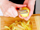 Cooking Class - French-West Coast Fare: peeling potatoes