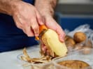 Cooking Class - Romantic Parisian Feast - Date Night in Manhattan: peeling potatoes