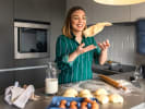 Online Cooking Class - Neapolitan-Style Pizza: person making homemade pizza at home
