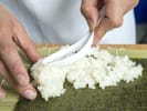 Online Sushi Making Class - Colorful Pride Sushi: person making sushi at home