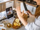 Online Cooking Class - The Golden Girls-Themed Dinnertime Special: person taking an online cooking classes and slicing lemons